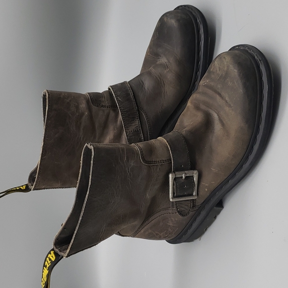 Dr. Martens Other - Dr. Martens Brown Leather Buckle Strap Boots Sz 9